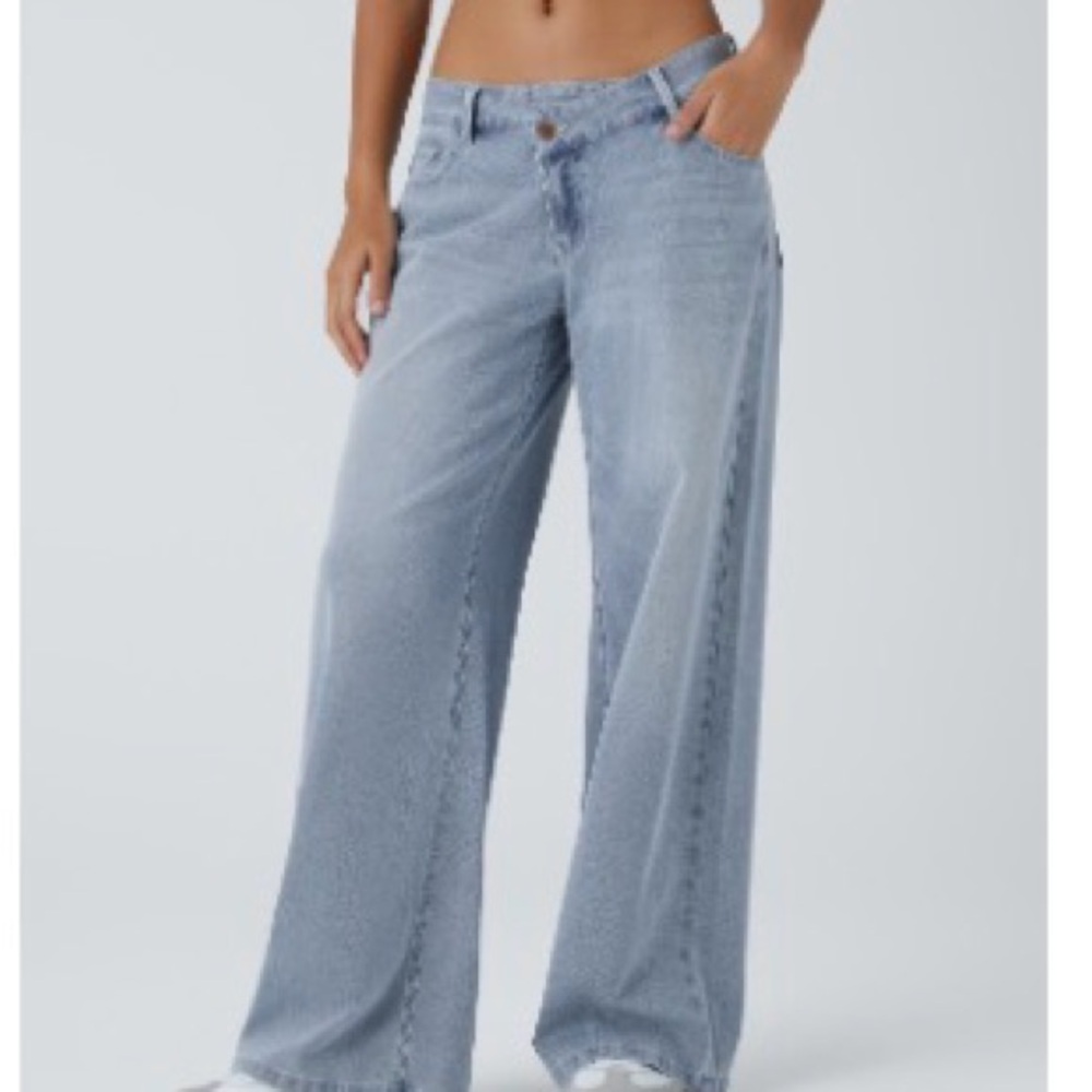 HALARA Light Blue Flare & Wide Leg Jeans